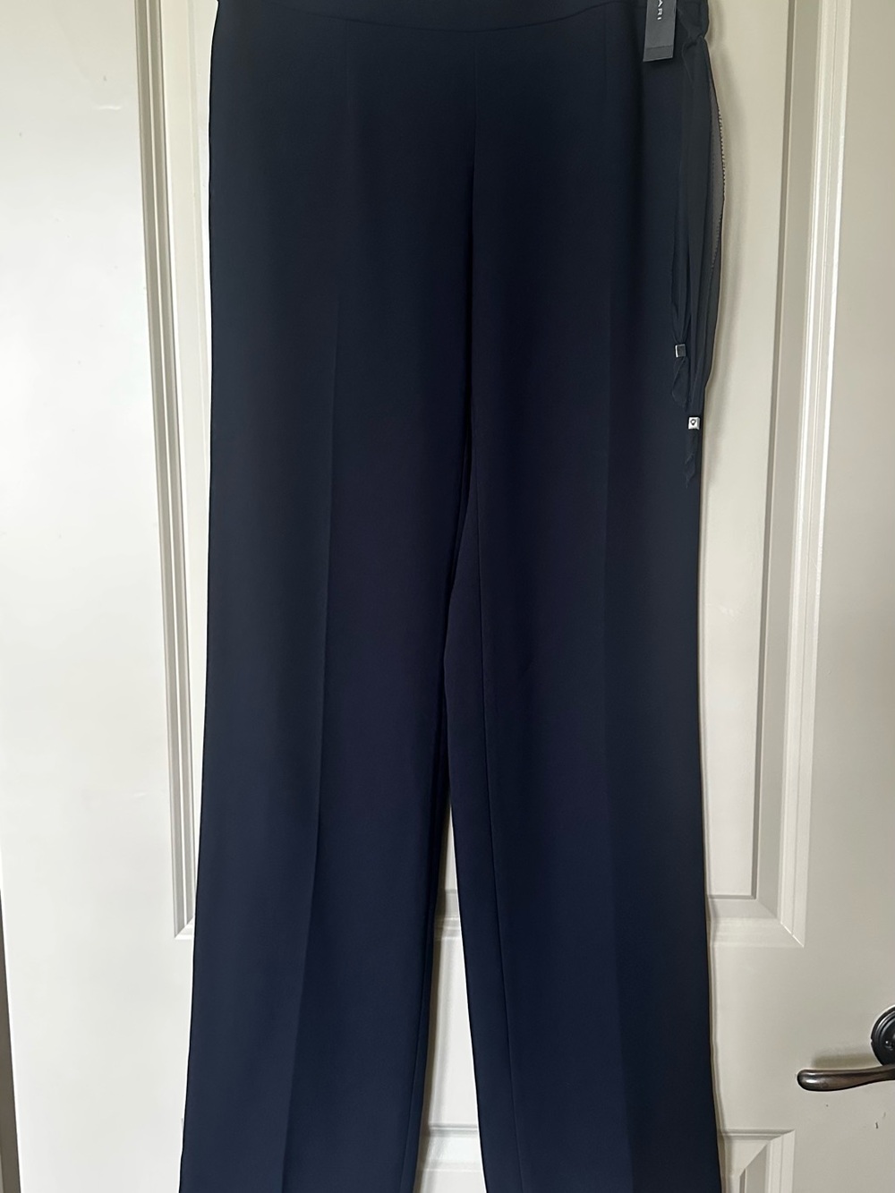 Elie Tahari Navy Wide-Leg Trousers